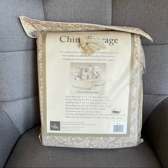 Hudson Collection Fine China Storage Set, 8 Piece Hudson Damask NIB - Picture 6 of 7